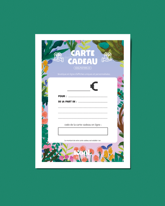 Printable gift card